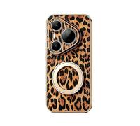 YUECXIN Case for Xiaomi Redmi Note 15 Pro+ Plus 5G/Poco M8 Pro 5G, Grace Fashion Cheetah Leopard Print Case for Girls Woman, Ultra Thin Shockproof Soft TPU Cover with Magnetic Ring Stand.. Leopard