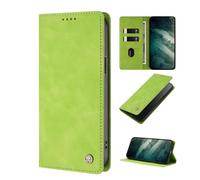 YUECXIN Leathe Case for Nothing Phone (4b), Retro PU Leather Wallet Stand Flip Folio Shockproof Cover with Card Slots, Kickstand, Magnetic Close, RFID Blocking. Green