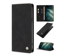 YUECXIN Leathe Case for Nothing Phone (4b), Retro PU Leather Wallet Stand Flip Folio Shockproof Cover with Card Slots, Kickstand, Magnetic Close, RFID Blocking. Black