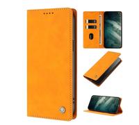 YUECXIN Leathe Case for Nothing Phone (4b), Retro PU Leather Wallet Stand Flip Folio Shockproof Cover with Card Slots, Kickstand, Magnetic Close, RFID Blocking. Yellow