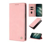 YUECXIN Leathe Case for Nothing Phone (4b), Retro PU Leather Wallet Stand Flip Folio Shockproof Cover with Card Slots, Kickstand, Magnetic Close, RFID Blocking. Pink
