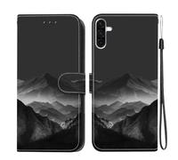 YUECXIN Leathe Case for Samsung Galaxy A17/Samsung A26 5G, Elegant Pattern PU Wallet Stand Flip Folio Shockproof Cover, with Card Slots/Kickstand/Magnetic Close Women Case. SJ-49