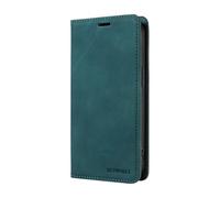 YUECXIN Luxury Flip Case for HONOR 600 5G, Silky Touch Shockproof Wallet PU Leather Cover with Magnetic Stand & Anti-Theft RFID Protection, Blue