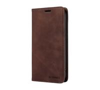 YUECXIN Luxury Flip Case for HONOR 600 Pro 5G, Silky Touch Shockproof Wallet PU Leather Cover with Magnetic Stand & Anti-Theft RFID Protection, Brown