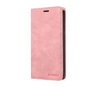 YUECXIN Luxury Flip Case for HONOR 600 Pro 5G, Silky Touch Shockproof Wallet PU Leather Cover with Magnetic Stand & Anti-Theft RFID Protection, Pink