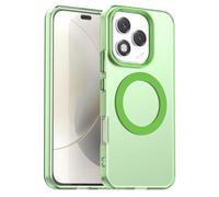 YUECXIN Magnetic Case for Honor 400 Lite Compatible with Magsafe, Support Wireless Charging, Slim Translucent Matte Cover, Soft Shockproof TPU Silicone Case. Green