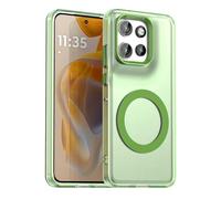 YUECXIN Magnetic Case for Motorola Edge 50 Neo/Edge 60 Neo/ThinkPhone 25 Compatible with Magsafe, Support Wireless Charging, Slim Translucent Matte Cover, Soft Shockproof TPU Silicone Case. Green