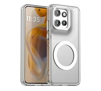 YUECXIN Magnetic Case for Motorola Edge 50 Neo/Edge 60 Neo/ThinkPhone 25 Compatible with Magsafe, Support Wireless Charging, Slim Translucent Matte Cover, Soft Shockproof TPU Silicone Case. White