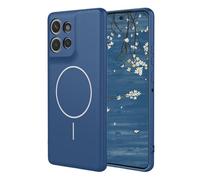 YUECXIN Magnetic Case for Motorola Edge 50 Neo/Edge 60 Neo/ThinkPhone 25, Ultra thin Liquid Silicone Silky Touch Cover, Support MagSafe Wireless Charging, Soft Shockproof TPU Bumper Case. Blue