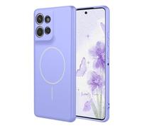 YUECXIN Magnetic Case for Motorola Edge 50 Neo/Edge 60 Neo/ThinkPhone 25, Ultra thin Liquid Silicone Silky Touch Cover, Support MagSafe Wireless Charging, Soft Shockproof TPU Bumper Case. Purple