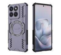 YUECXIN Magnetic Case for Motorola Edge 70 Pro Compatible with Magsafe Support Wireless Charging, Military Grade Shockproof Drop-Proof Armor Heavy Duty Cover. Purple