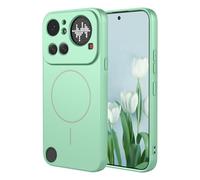 YUECXIN Magnetic Case for Nothing Phone (4a) Pro, Ultra thin Liquid Silicone Silky Touch Cover, Support MagSafe Wireless Charging, Soft Shockproof TPU Bumper Case. Green