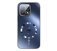 YUECXIN Magnetic Case for OnePlus 15, Matte Frosted Shockproof Cover with Built-in HD Lens Protector, Strong Grip for Car Mount, Anti-Scratch, Navy