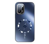 YUECXIN Magnetic Case for OnePlus 15R, Matte Frosted Shockproof Cover with Built-in HD Lens Protector, Strong Grip for Car Mount, Anti-Scratch, Navy