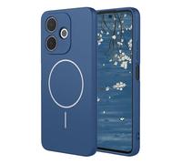YUECXIN Magnetic Case for Oppo A5 Pro 5G/4G, Ultra thin Liquid Silicone Silky Touch Cover, Support MagSafe Wireless Charging, Soft Shockproof TPU Bumper Case. Blue