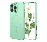 YUECXIN Magnetic Case for OPPO A6X 4G / 5G, Ultra thin Liquid Silicone Silky Touch Cover, Support MagSafe Wireless Charging, Soft Shockproof TPU Bumper Case. Green