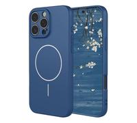 YUECXIN Magnetic Case for OPPO A6X 4G / 5G, Ultra thin Liquid Silicone Silky Touch Cover, Support MagSafe Wireless Charging, Soft Shockproof TPU Bumper Case. Blue