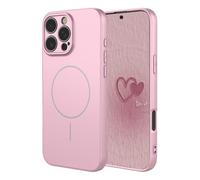 YUECXIN Magnetic Case for OPPO A6X 4G / 5G, Ultra thin Liquid Silicone Silky Touch Cover, Support MagSafe Wireless Charging, Soft Shockproof TPU Bumper Case. Pink