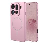 YUECXIN Magnetic Case for Oppo Find X9 Pro, Ultra thin Liquid Silicone Silky Touch Cover, Support MagSafe Wireless Charging, Soft Shockproof TPU Bumper Case. Pink