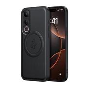 YUECXIN Magnetic Case for Vivo V50 Lite 5G/4G Compatible with MagSafe Wireless Charging, Slim Soft PU Leather Texture Cover, Shockproof Anti-fall TPU Bumper Case. Black