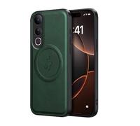 YUECXIN Magnetic Case for Vivo V50 Lite 5G/4G Compatible with MagSafe Wireless Charging, Slim Soft PU Leather Texture Cover, Shockproof Anti-fall TPU Bumper Case. Green