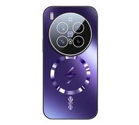 YUECXIN Magnetic Case for vivo X300 Pro 5G, Matte Frosted Shockproof Cover with Built-in HD Lens Protector, Strong Grip for Car Mount, Anti-Scratch, Purple