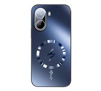 YUECXIN Magnetic Case for Xiaomi POCO X7 Pro 5G, Matte Frosted Shockproof Cover with Built-in HD Lens Protector, Strong Grip for Car Mount, Anti-Scratch, Navy