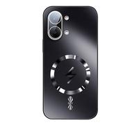 YUECXIN Magnetic Case for Xiaomi POCO X8 Pro MAX 5G, Matte Frosted Shockproof Cover with Built-in HD Lens Protector, Strong Grip for Car Mount, Anti-Scratch, Black