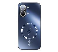 YUECXIN Magnetic Case for Xiaomi POCO X8 Pro MAX 5G, Matte Frosted Shockproof Cover with Built-in HD Lens Protector, Strong Grip for Car Mount, Anti-Scratch, Navy