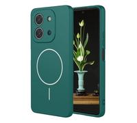 YUECXIN Magnetic Case for Xiaomi Redmi 15C 5G/4G/Poco C85, Ultra thin Liquid Silicone Silky Touch Cover, Support MagSafe Wireless Charging, Soft Shockproof TPU Bumper Case. Dark Green