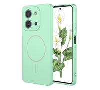 YUECXIN Magnetic Case for Xiaomi Redmi 15C 5G/4G/Poco C85, Ultra thin Liquid Silicone Silky Touch Cover, Support MagSafe Wireless Charging, Soft Shockproof TPU Bumper Case. Green