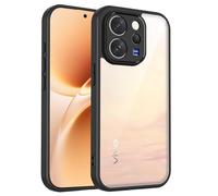 YUECXIN Matte Case for Vivo V70 5G / Vivo V70 Elite, Transparent Hard PC Back Phone Cover, Shockproof Military Grade Drop Protection Anti-Fingerprint, Black