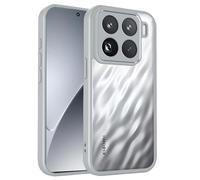 YUECXIN Matte Case for Xiaomi 15T Pro 5G, Transparent Hard PC Back Phone Cover, Shockproof Military Grade Drop Protection Anti-Fingerprint, Gray