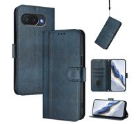 YUECXIN Wallet Case for Google Pixel 10a 5G, Premium PU Leather Flip Folio Book Case Cover, Card Slots Kickstand Magnetic Closure Shockproof Cover Women Men. Navy Blue