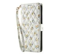 YUECXIN Wallet Case for Honor 400 Pro, Small Fresh Flower Floral Print Pattern PU Leather Book Flip Case, Card Slots Kickstand Shockproof Cover for Women Girls. A5