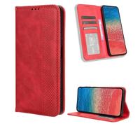 YUECXIN Wallet Case for vivo X300 Pro, Premium Flip Folio Leather with Viewing Stand, Cash Compartment & 3 Card Holder, Magnetic Closure Shockproof Cover - Red