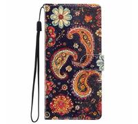 YUECXIN Wallet Case for ZTE nubia Focus/ZTE Blade A75 5G, PU Leather Flip Cover with Card Holder & Kickstand, Shockproof TPU Inner, Cute Pattern Design for Women, Jellyfish
