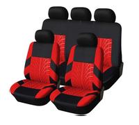 YUEDAM Car Seat Cover Sets for Mini Hatch/Cabrio R52 R53 R57 F57 JCW/One/One D/Cooper, Cloth Full Surround Cushion Breathable NonSlip Comfortable Front Rear Seat Protectors Accessories,C/Red