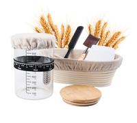 Yuedefly Sourdough Kit for Beginner,1000ml Sourdough Starter Jar and Bread Proofing Baskets with Bread Lame, Dough Scraper, Sourdough Accessories