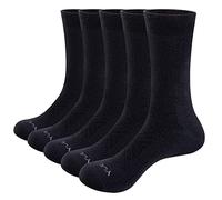 YUEDGE Basic Men's Socks Breathable Cotton Socks Plain Business Dress Socks for Men Size 4-12 UK, Multipack, 5 Pairs
