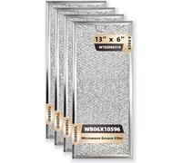 YUEERIO Microwaves Grease Filter Approx. 13" x 6" Microwave Oven Grease Filter Replacement for Whirlpool GE Microwaves Pack 4