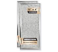 YUEERIO Microwaves Grease Filter Approx. 13" x 6" Microwave Oven Grease Filter Replacement for Whirlpool GE Microwaves Pack 2