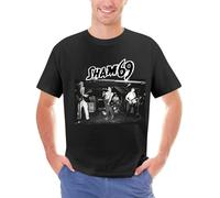 YUEFEIFAN Sham-69-Shirt-Punk-shirt-Oi-shirt-Punk-77-shirt-Punk-Rock-shirt Black