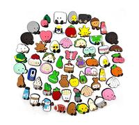 YUEHEWANG 60pcs cute animal shoe accessories, lightweight shoe accessories for children, adults, and teenagers, durable fabric decorations for parties