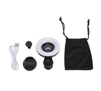 YUEHISY 15X Macro Lens LED Fill Light, Adjustable Brightness 5 Levels Customizable Lighting 3000K 6500K, for Phone Photography Close Up Shots