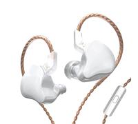 YUEHISY 1DD Driver in Ear Monitor Earphones with HiFi Bass & Detachable Cable, Ear Hook Design for Comfort, Wired Earbuds for Musicians Studio (with mic)