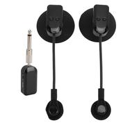 YUEHISY 2PCS Instrument Microphone System, 2.4G UHF Cliped Condenser Mic, Wireless Mic Receiver System, Voice Amplifier Pickup for Horns Trumpets Guitar Violin Accordion