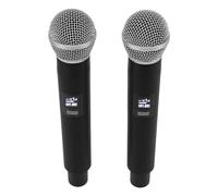 YUEHISY 2PCS Wireless VHF Microphone, Rechargeable Dual UHF Microphone, Universal Karaoke Mic Speaker, Cordless System with USB Reciver for Singing, Karaoke, Speech