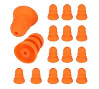 YUEHISY 3-Layer Silicone Eartips Replacement for SHURE SE215 SE535 SE846, 8 Pairs 2.0-3.5mm Inner Diameter, Comfortable Durable, Orang, S/M/L
