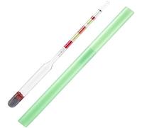 YUEHISY 3 Scale Hydrometer, Triple Scale Alcohol Meter for Wine Beer, Specific Gravity Tester 0-200 ABV, Glass Densimeter for Home Brewing Mead Making (Assorted Color)